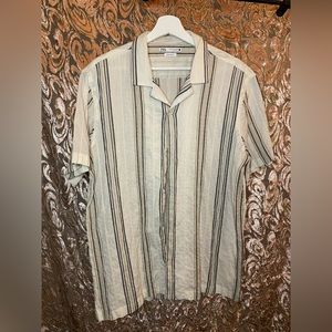 Zara Striped Button Up Shirt